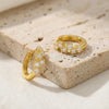 "Mina" Moissanite Huggie Hoop Earrings