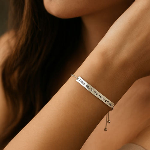 Moon and Back Lariat Bracelet
