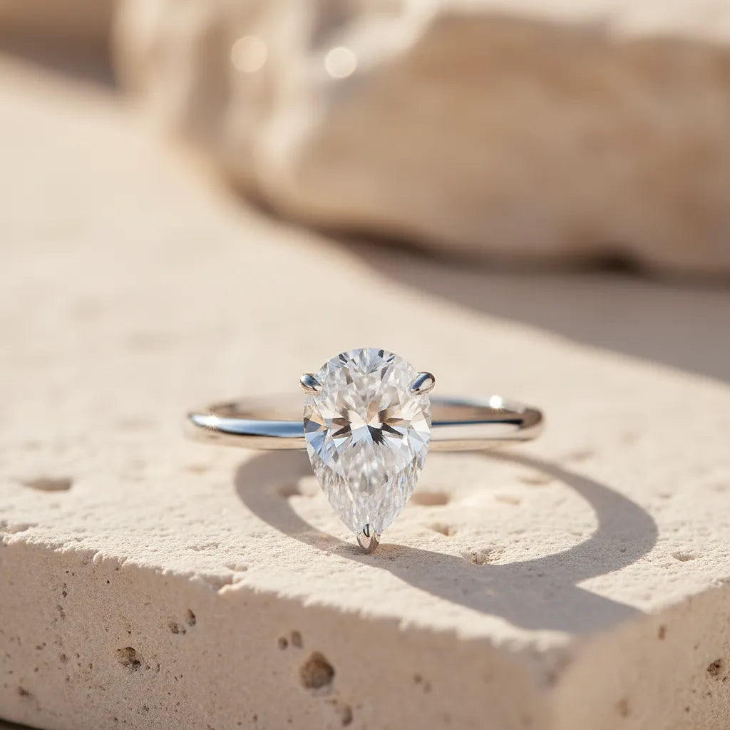 "Nina" Solitaire Moissanite Ring