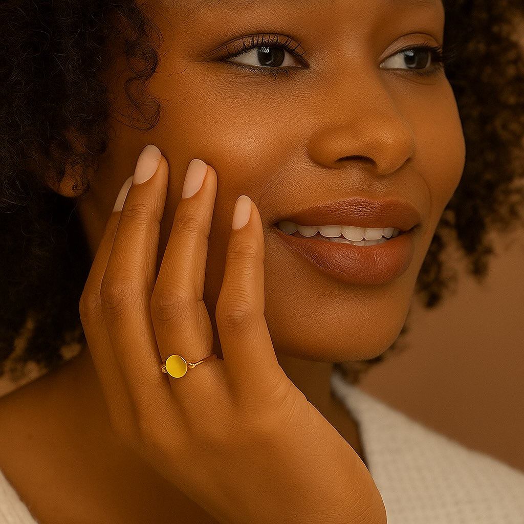 Oval Disc Ring