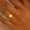 Oval Disc Ring