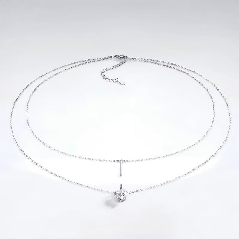 "Raina" Moissanite Layered Necklace