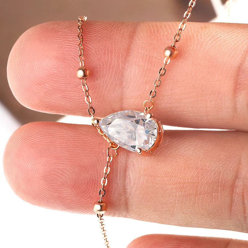 "Lena" Moissanite Lariat Necklace