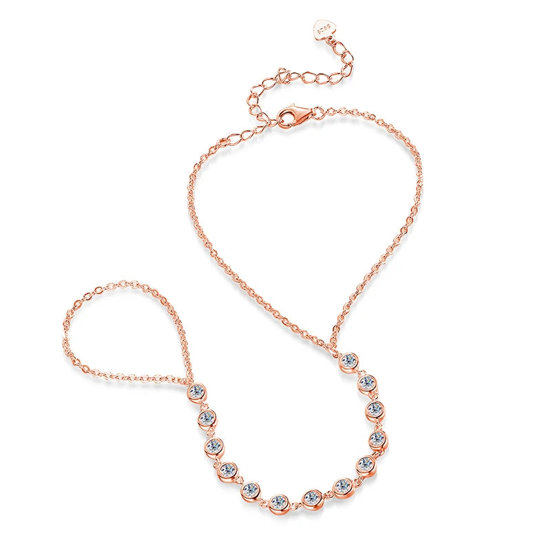 "Romy" Moissanite Hand Bracelet