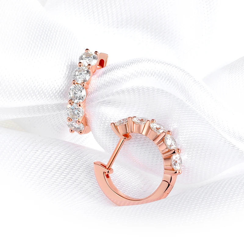 "Helmi" Moissanite Hoop Earrings