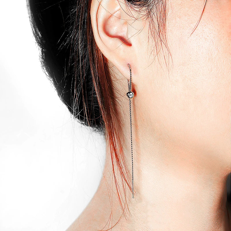 "Marika" Moissanite Drop Earrings