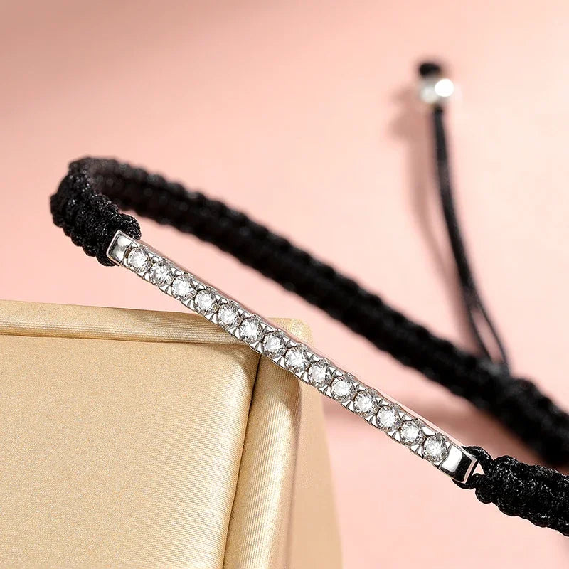 "Kira" Moissanite Cord Bracelet