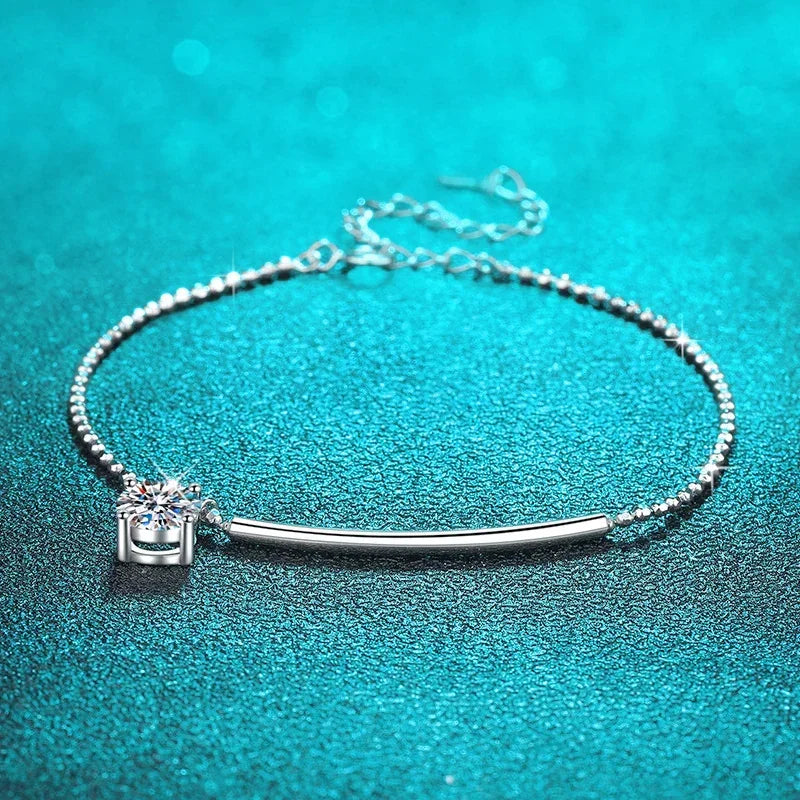 "Amara" Solitaire Moissanite Bracelet