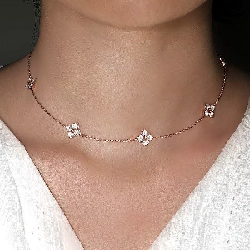 "Sabrina" Moissanite Choker Necklace