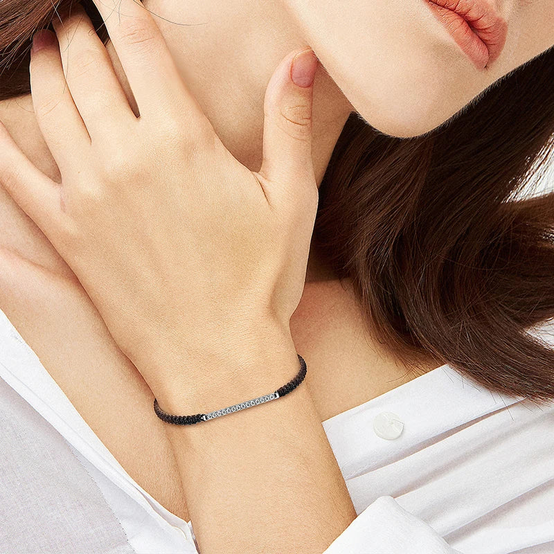 "Kira" Moissanite Cord Bracelet