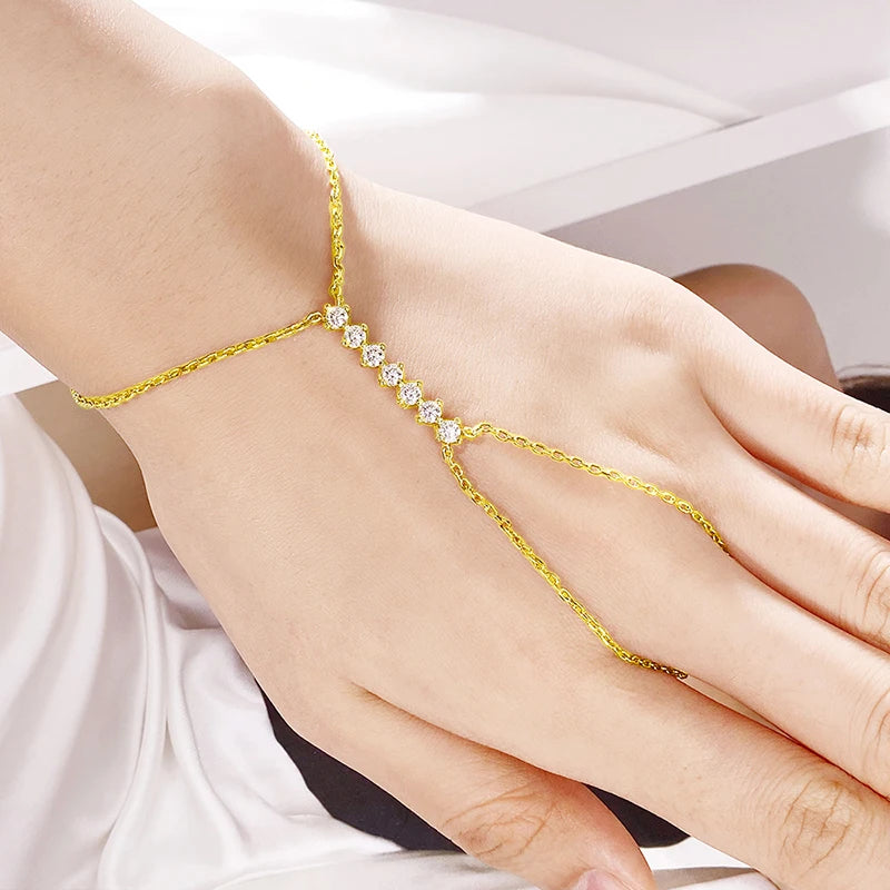 "Celina" Moissanite Hand Bracelet