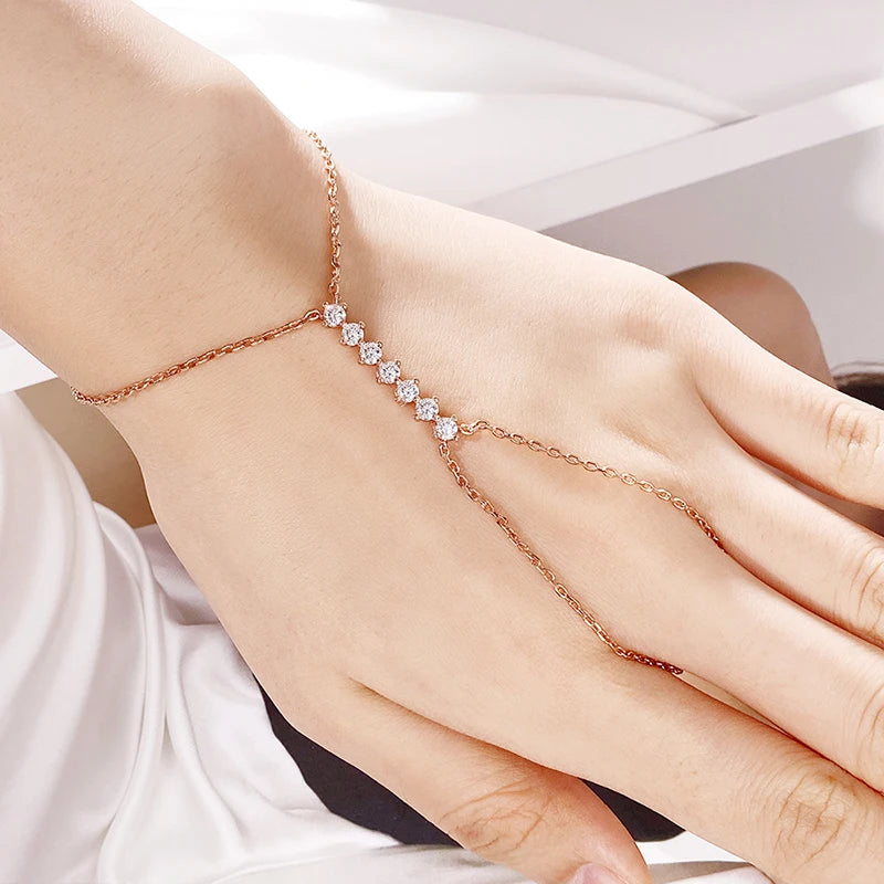 "Celina" Moissanite Hand Bracelet