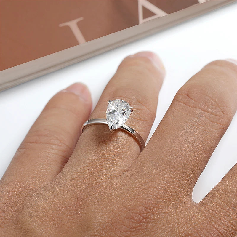 "Nina" Solitaire Moissanite Ring