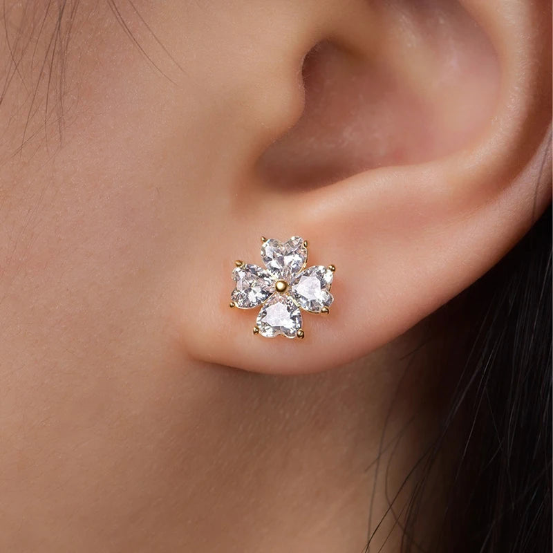 "Rosa" Moissanite Stud Earrings