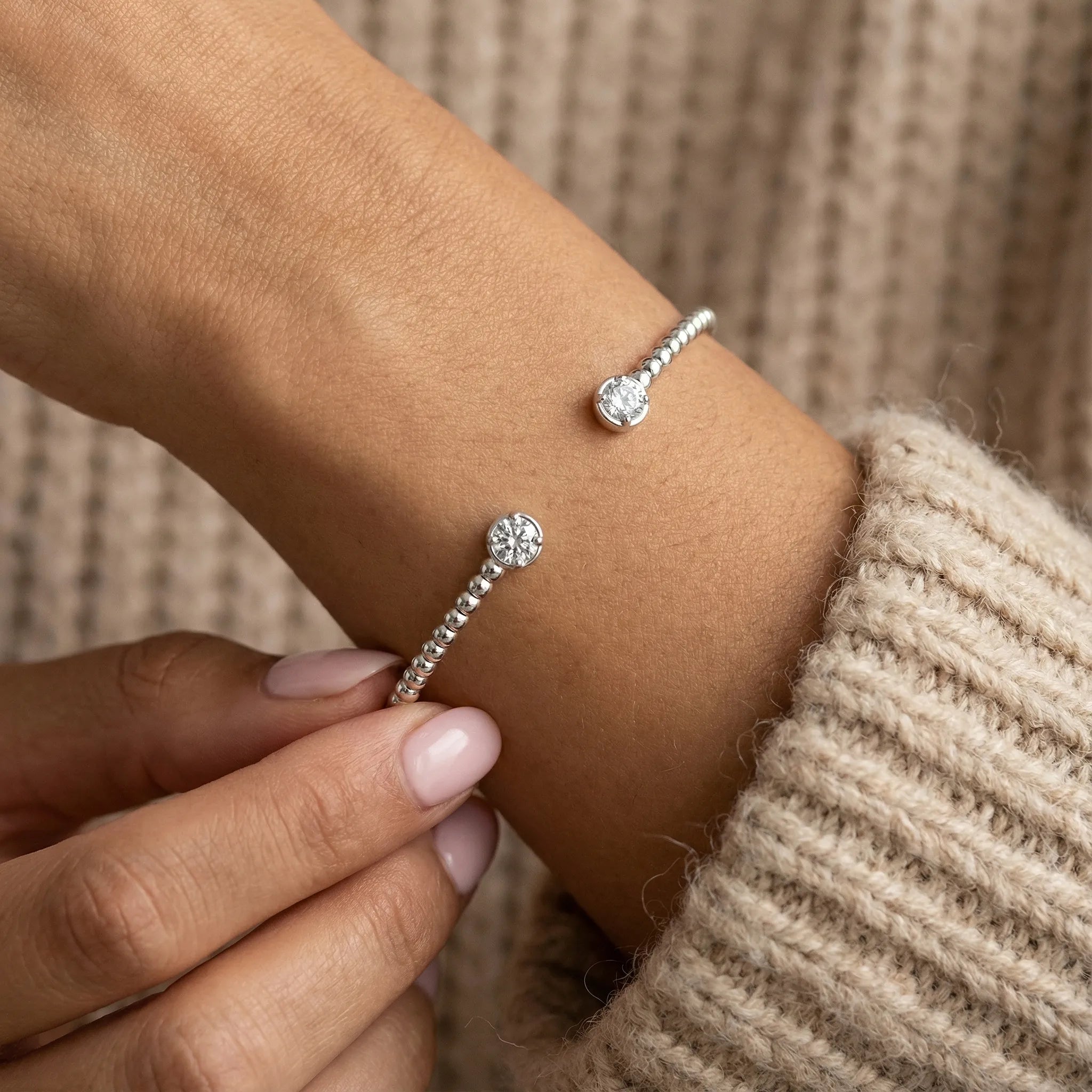 "Safiya" Moissanite Cuff Bracelet