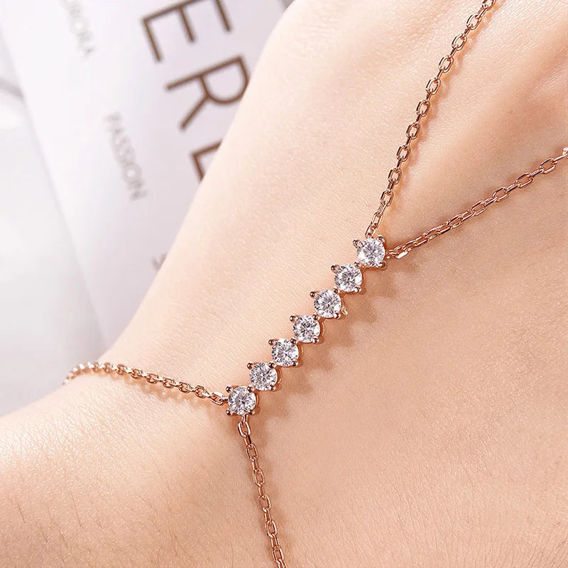 "Celina" Moissanite Hand Bracelet