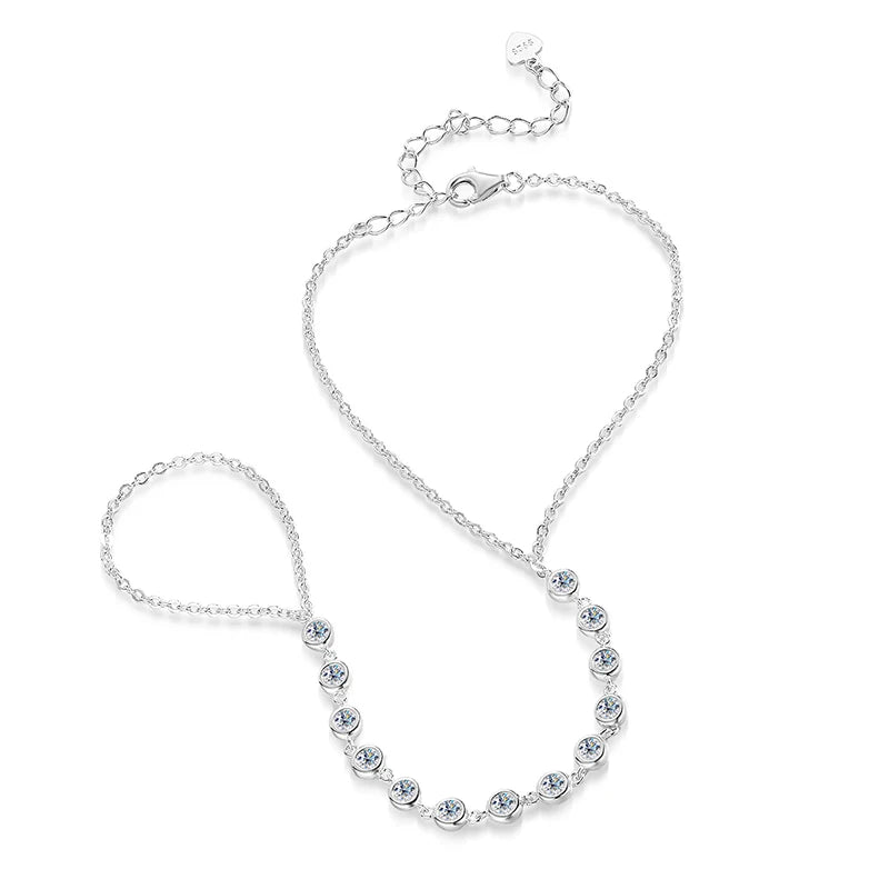 "Romy" Moissanite Hand Bracelet