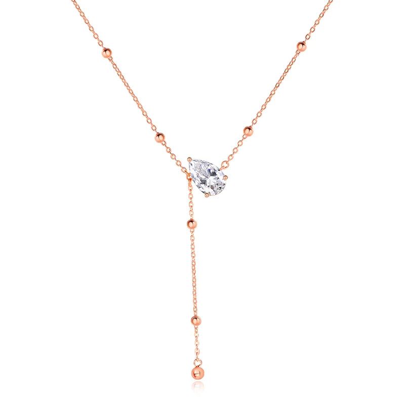 "Lena" Moissanite Lariat Necklace