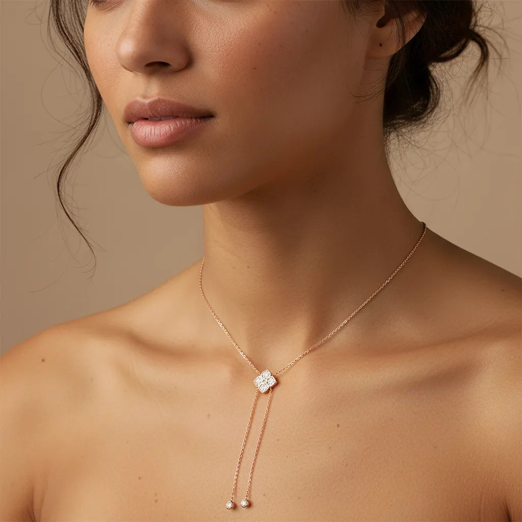 "Sienna" Moissanite Lariat Necklace