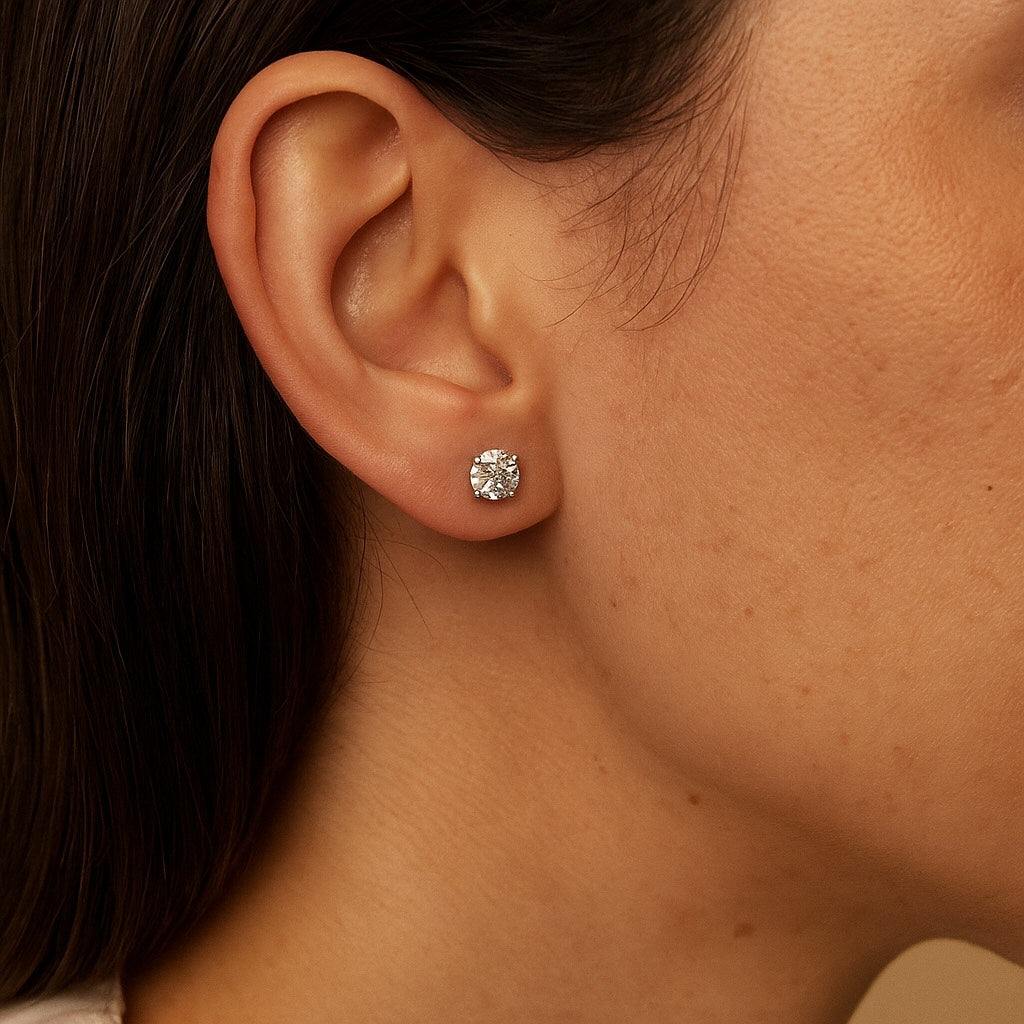 Mini Stone Stud Earrings