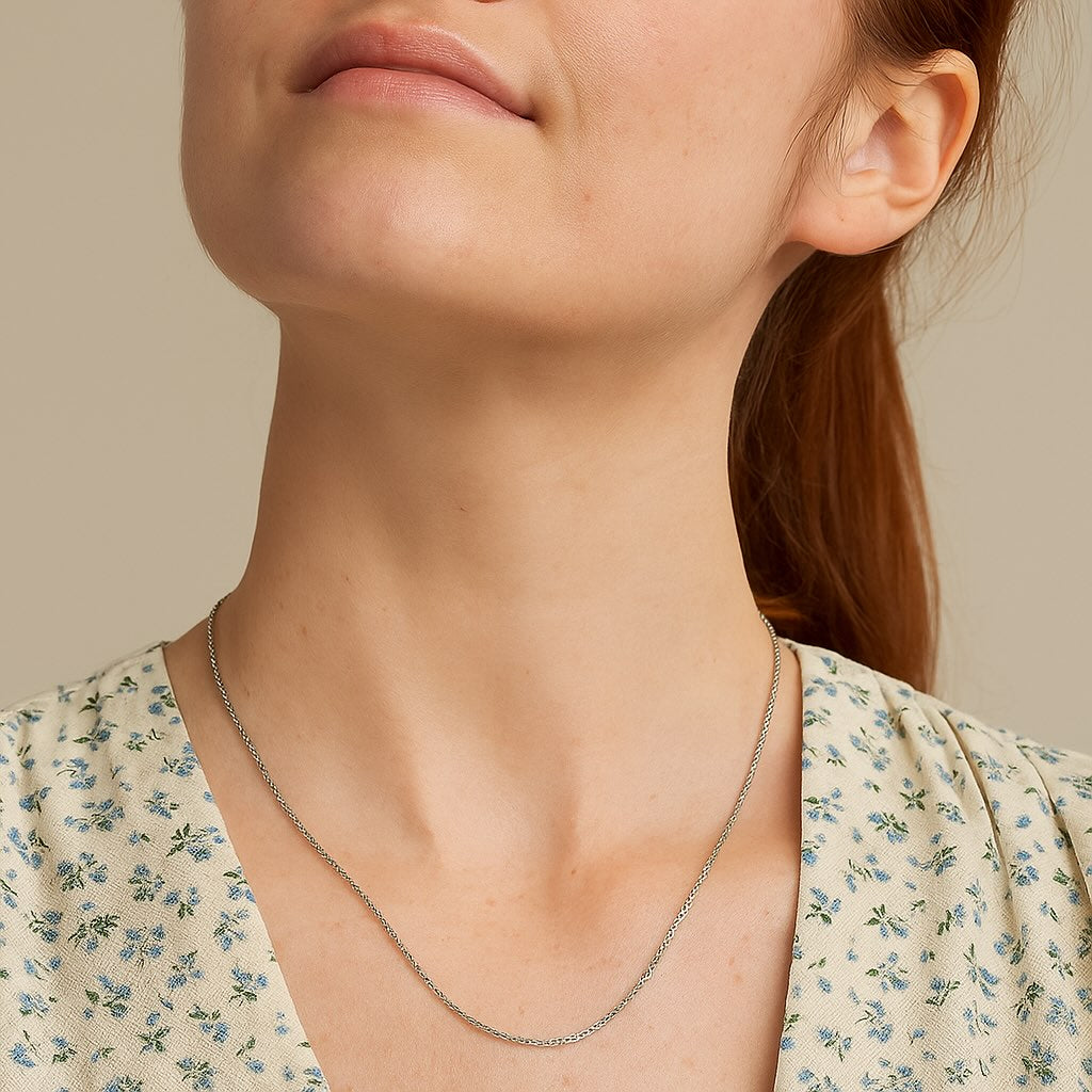 Fine Chain Necklace Silver