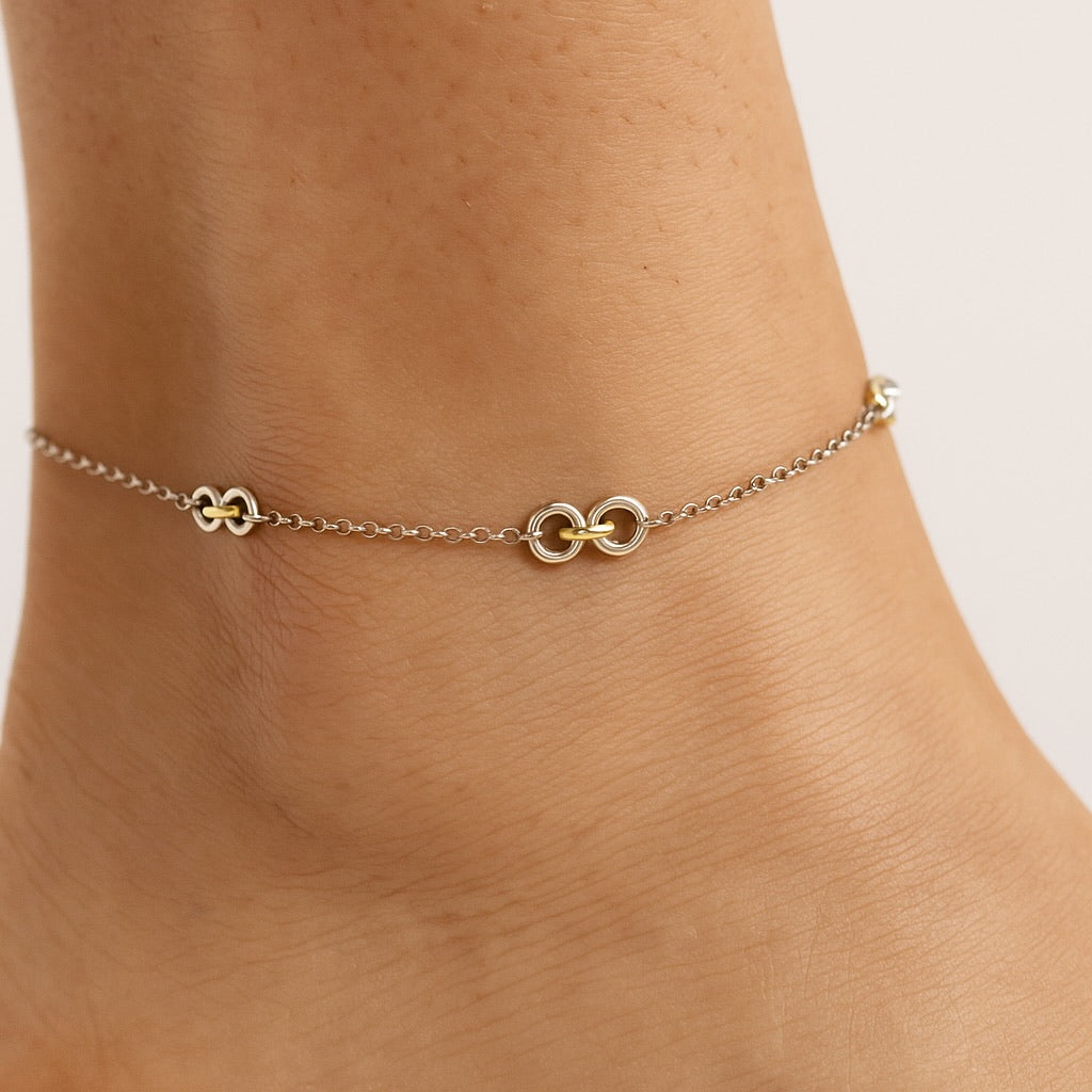 Triple Ring Station Anklet