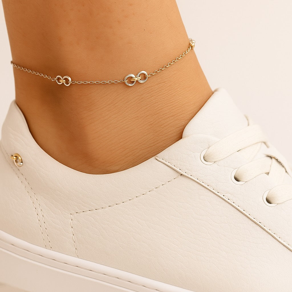 Triple Ring Station Anklet