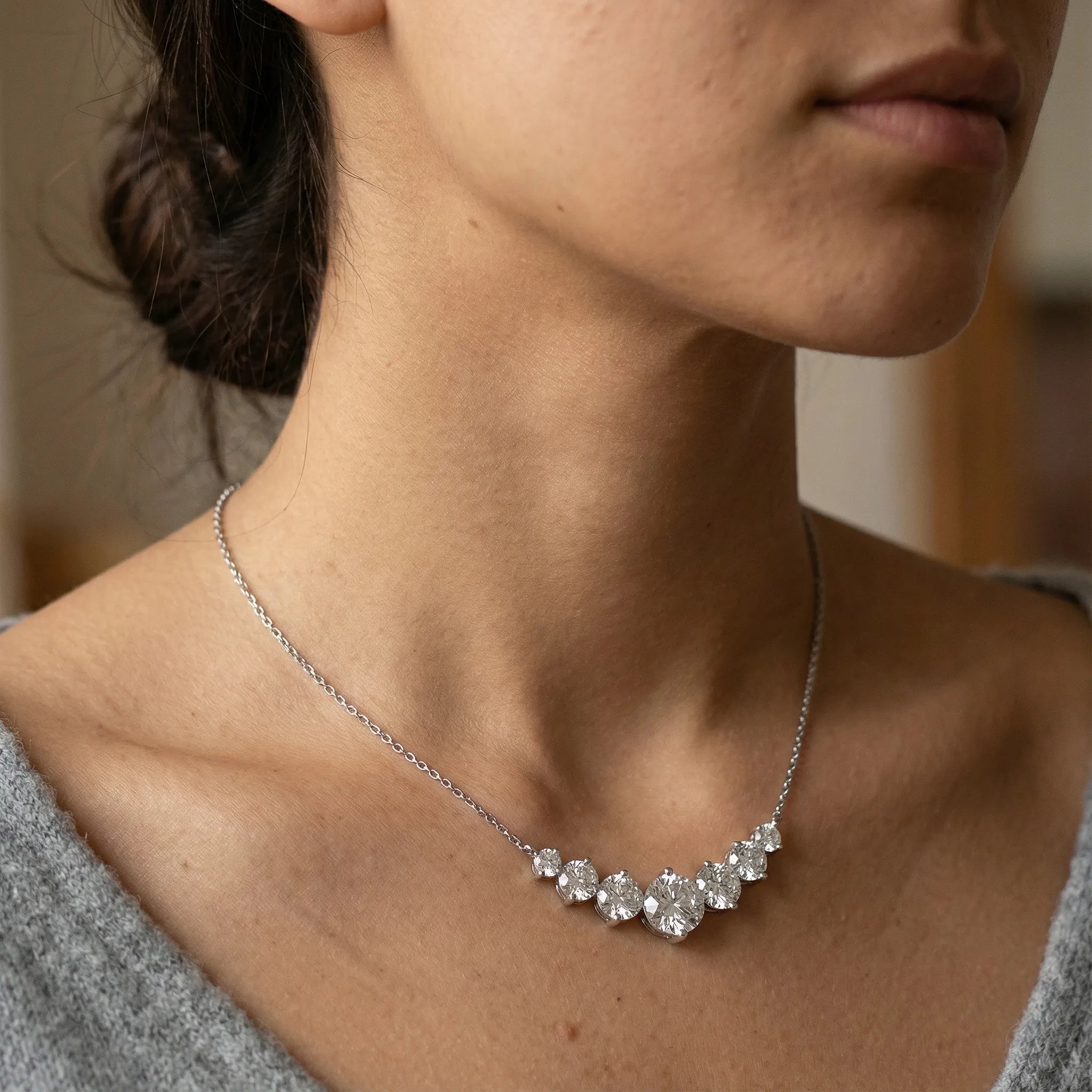"Victoria" Moissanite Pendant Necklace