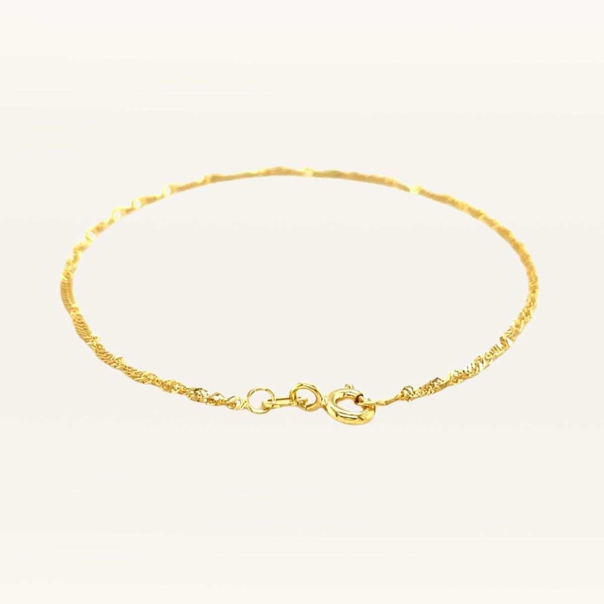 Singapore Chain Anklet 10k Gold