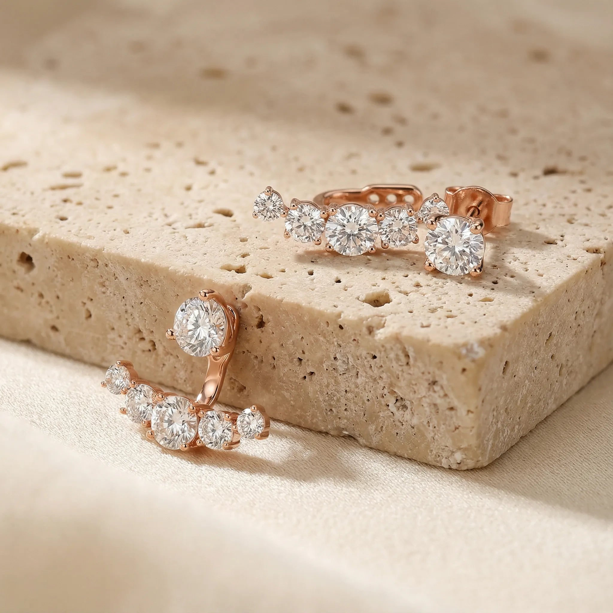 "Zoya" Moissanite Stud Earrings