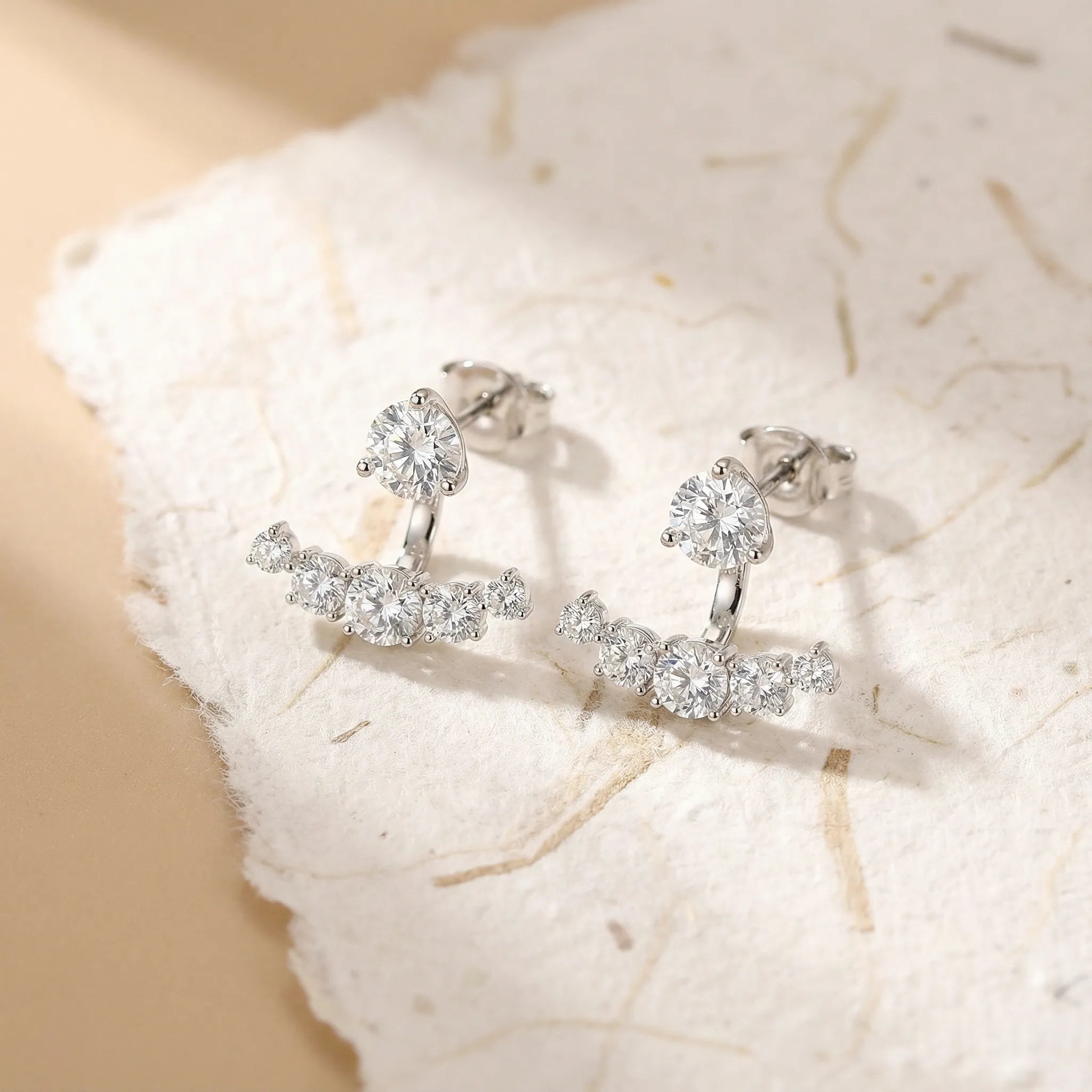 "Zoya" Moissanite Stud Earrings