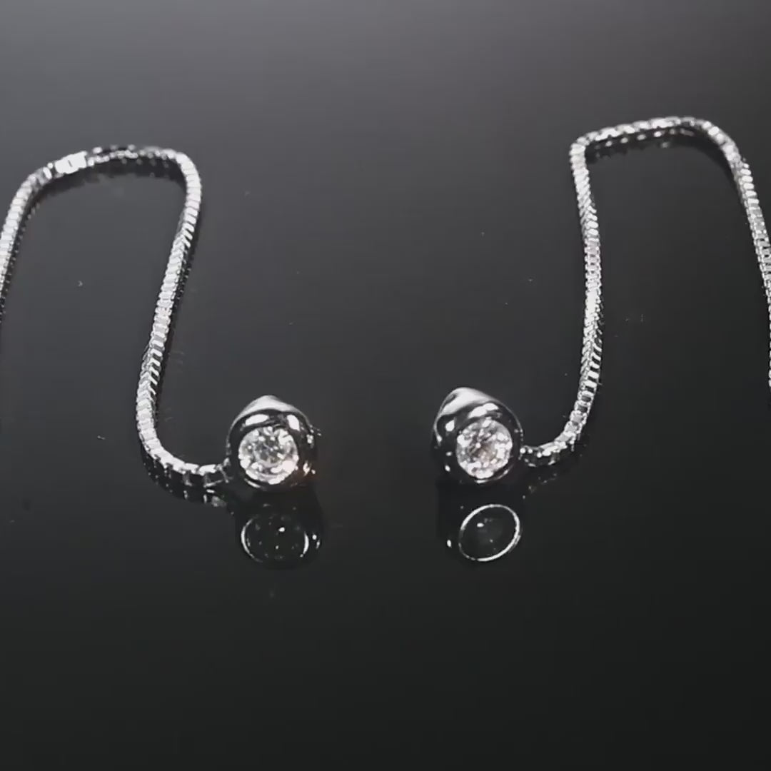 "Marika" Moissanite Drop Earrings