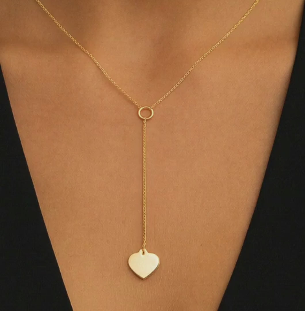 Lariat Heart Necklace