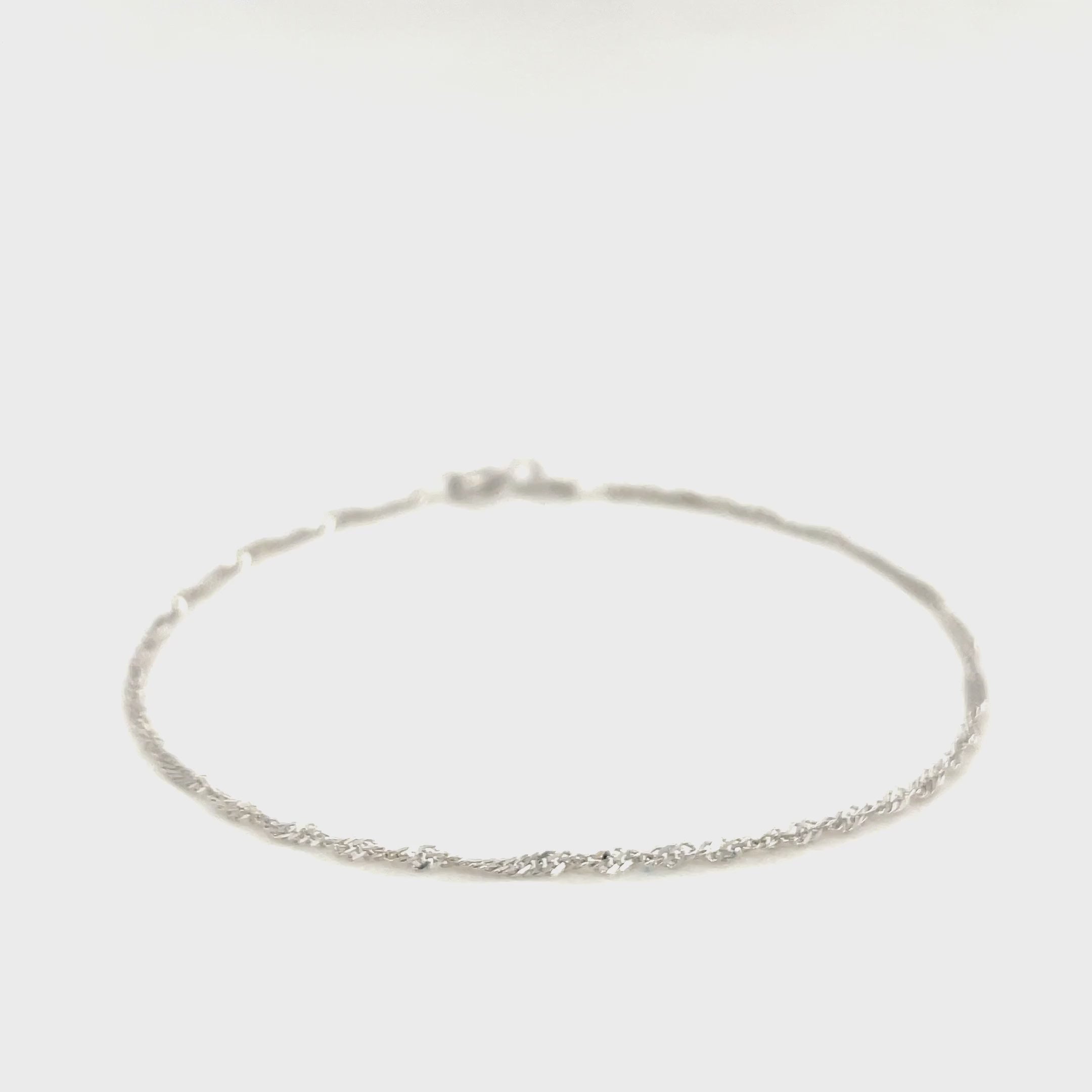 Singapore Chain Anklet 14k Gold