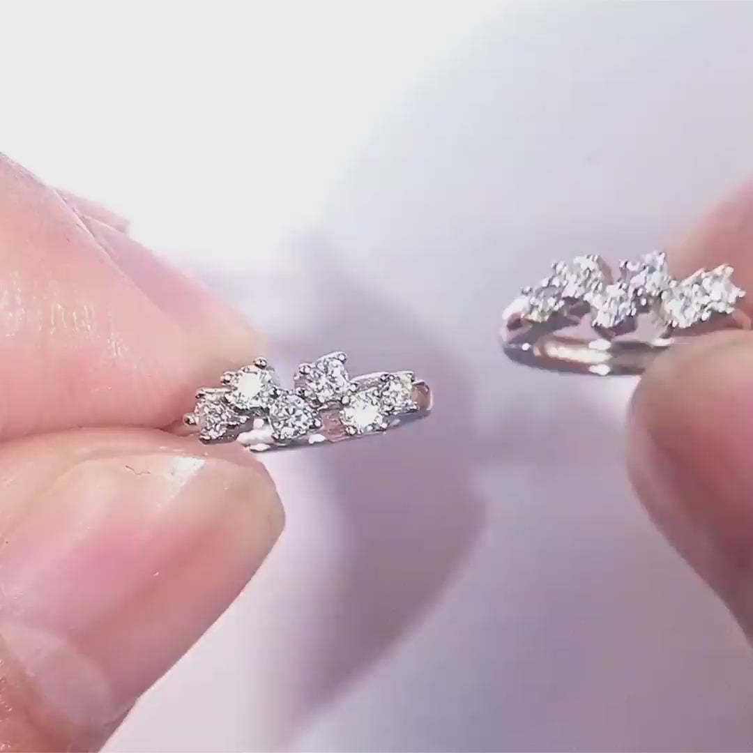 "Mina" Moissanite Huggie Hoop Earrings