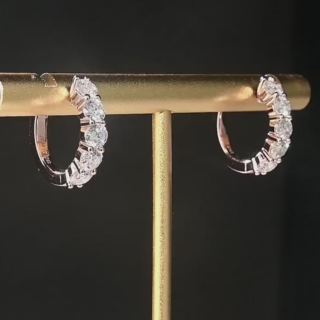 "Helmi" Moissanite Hoop Earrings