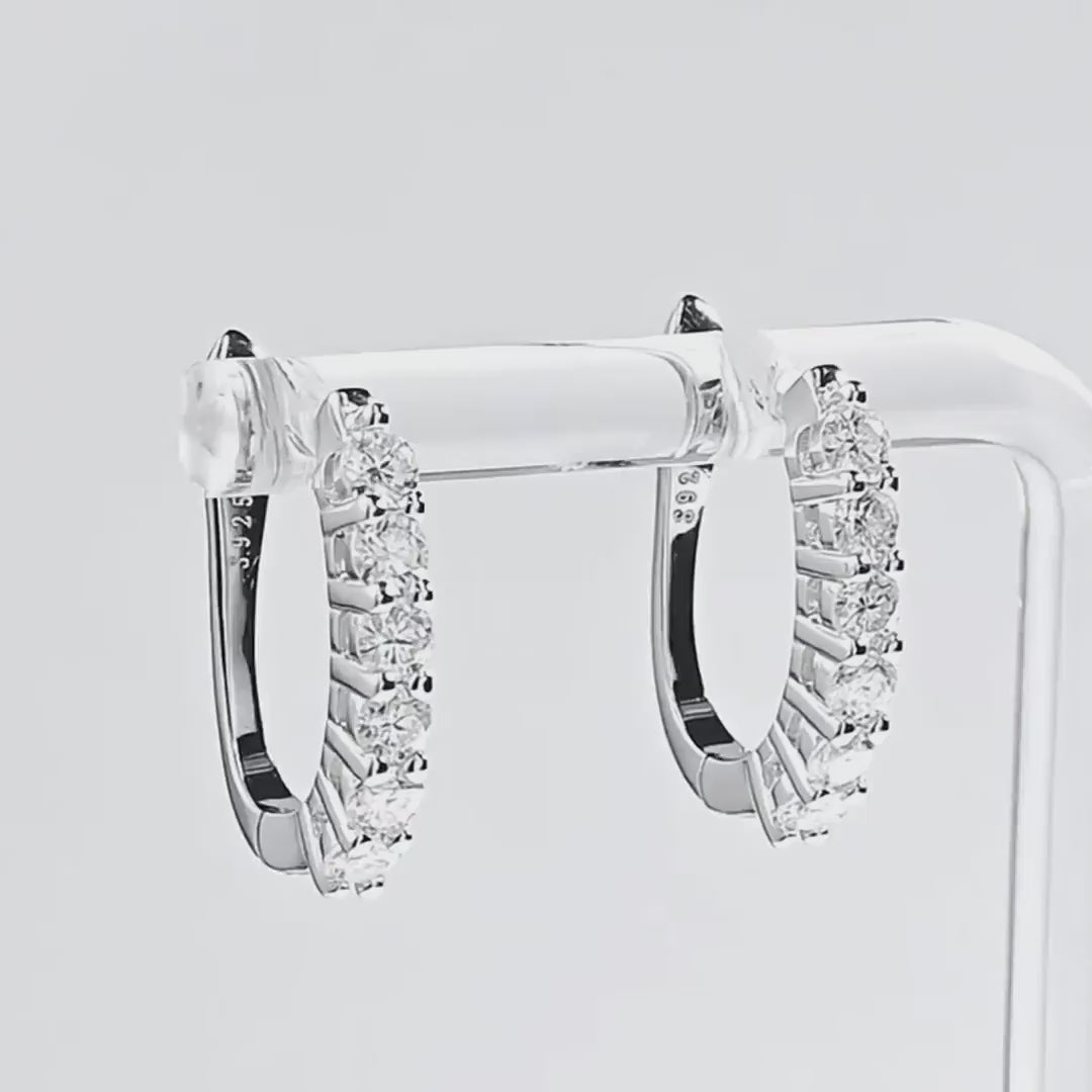 "Dahlia" Moissanite Hoop Earrings