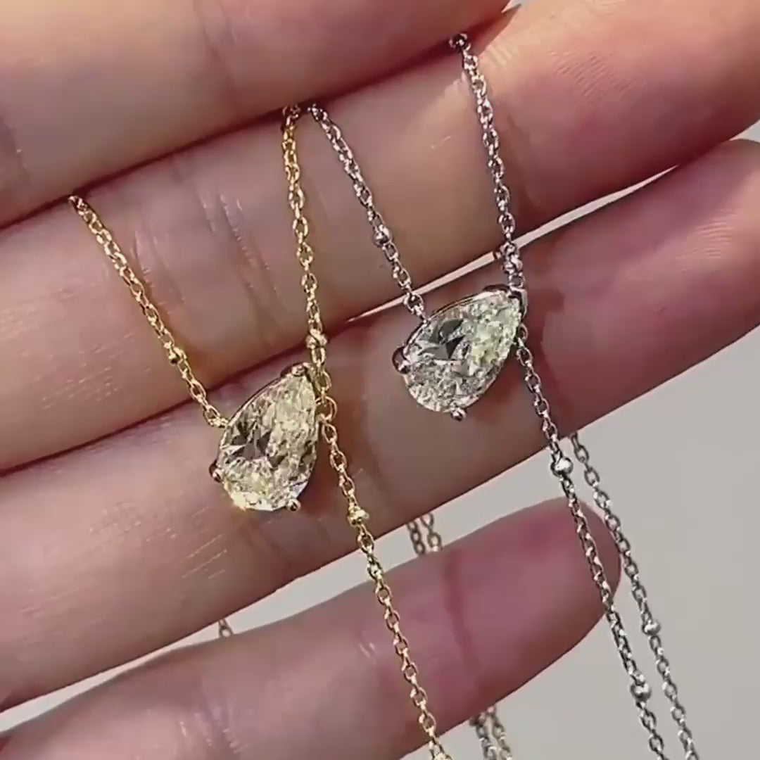 "Lena" Moissanite Lariat Necklace