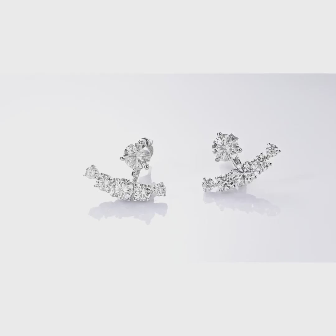 "Zoya" Moissanite Stud Earrings