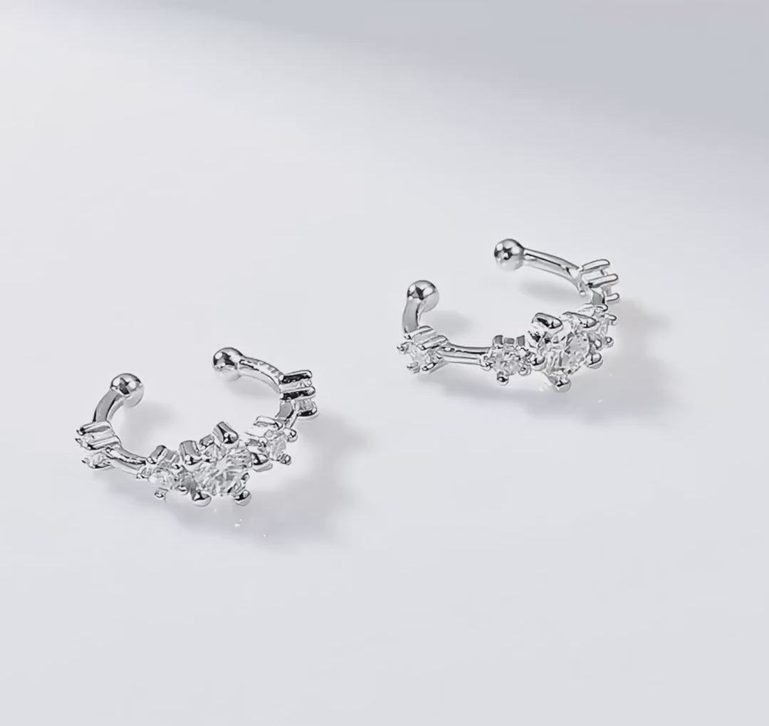 "Sonia" Moissanite Cuff Earrings