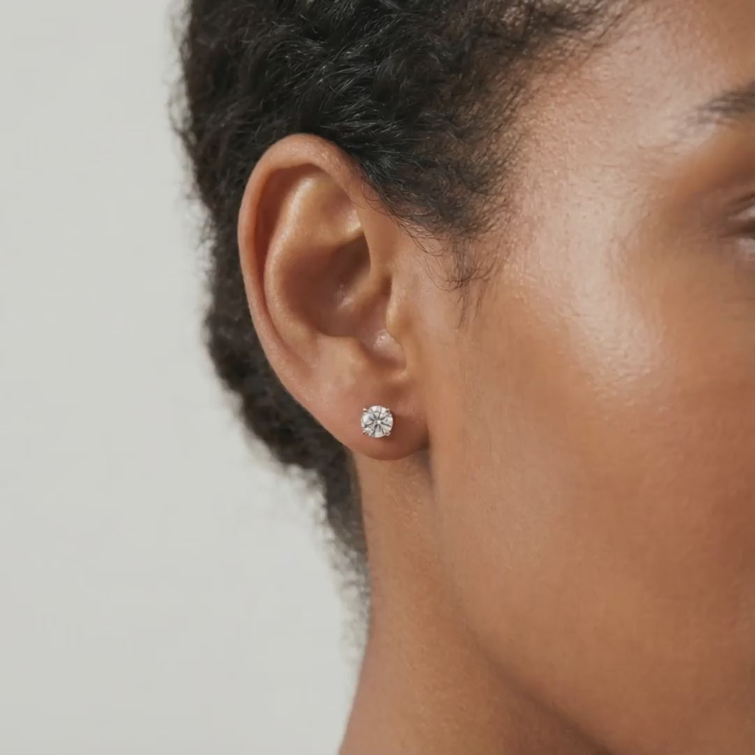 "Caterina" Moissanite Stud Earrings