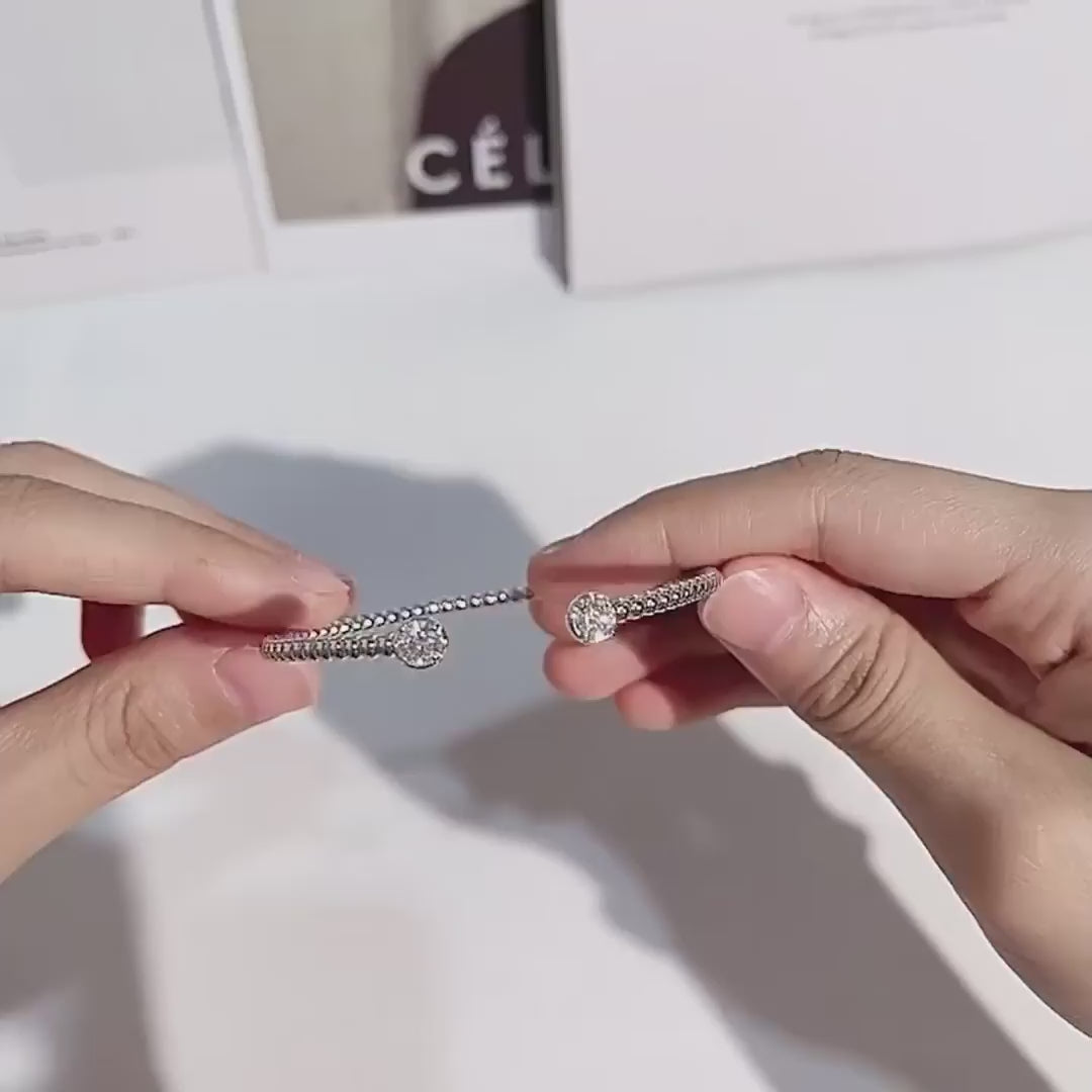 "Safiya" Moissanite Cuff Bracelet