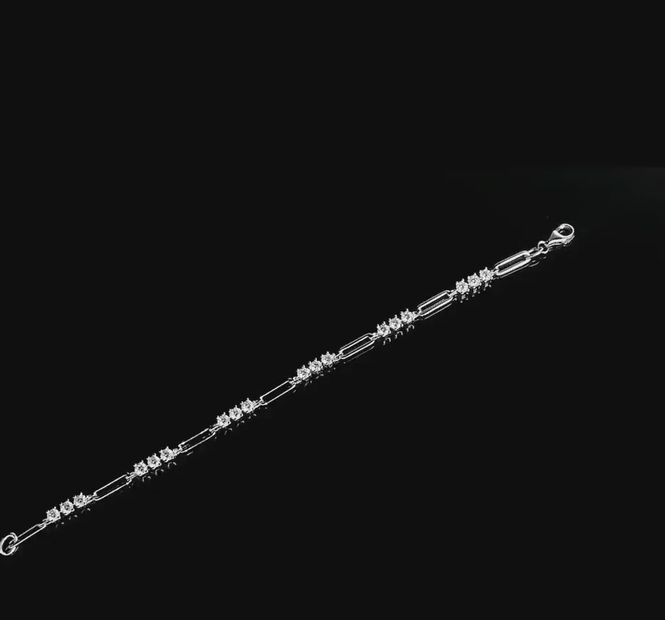 "Naomi" Moissanite Paperclip Bracelet