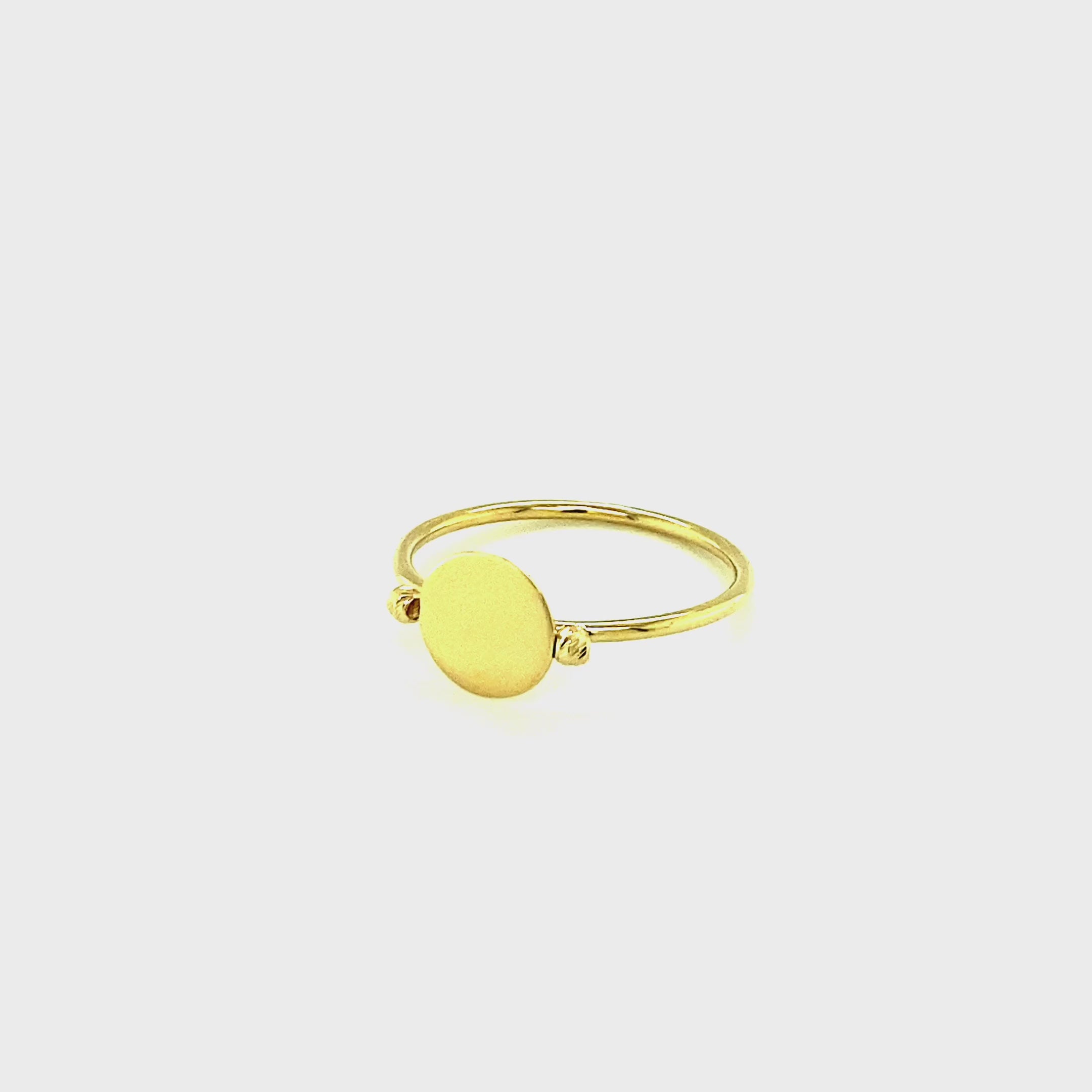 Oval Disc Ring