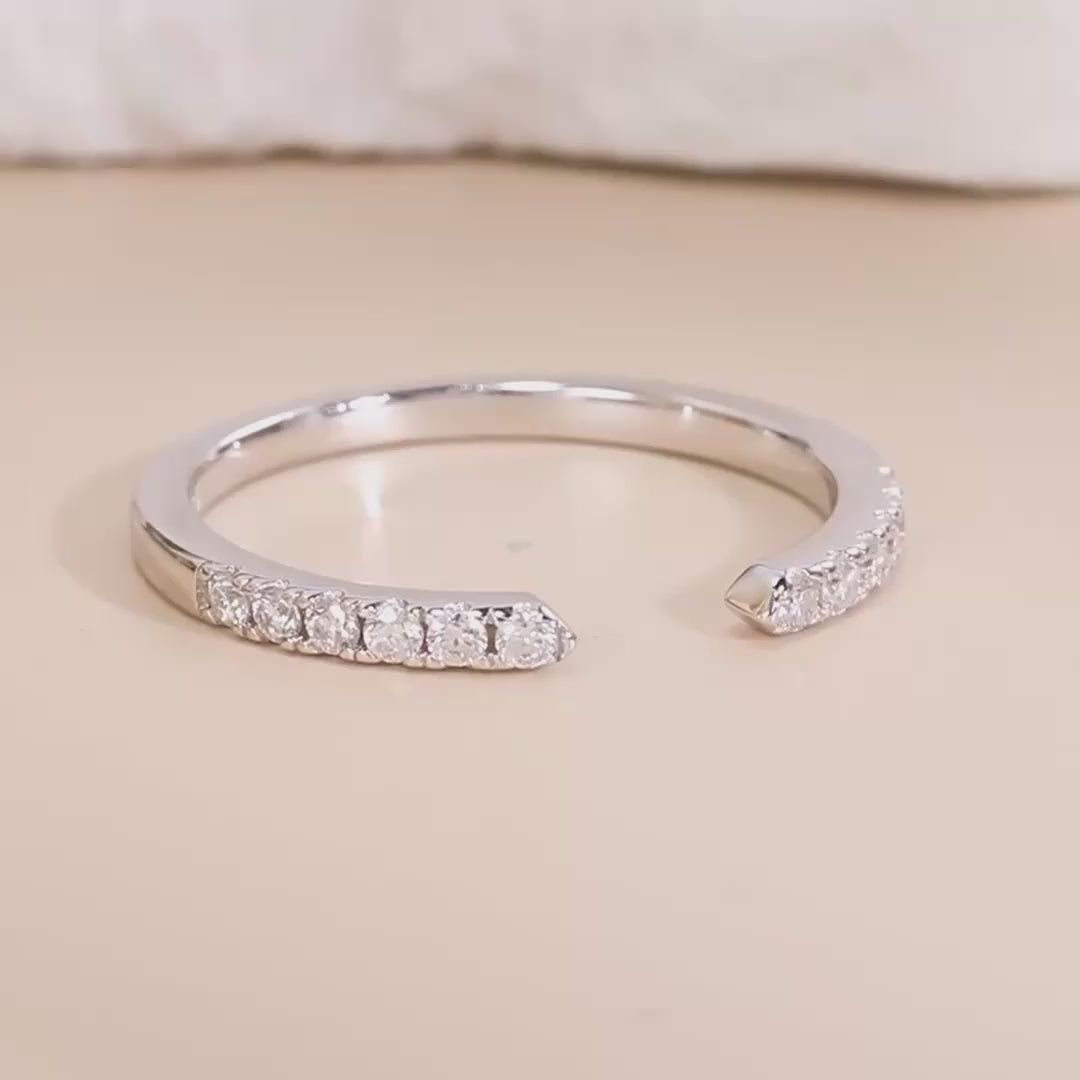 "Mika" Moissanite Stacker Ring