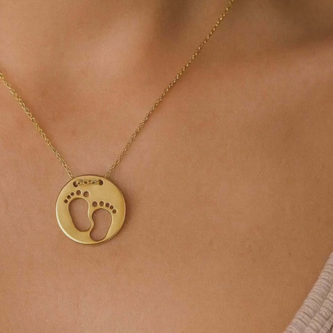 Baby Footprints Necklace