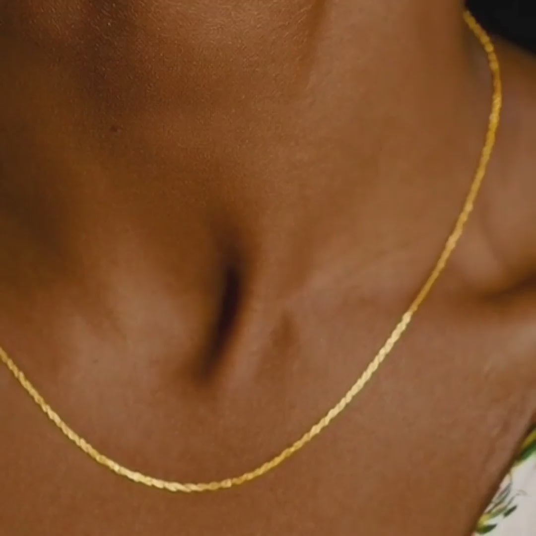 Signature Dainty Chain Necklace 14k Gold